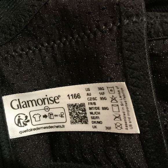 Glamorise Adjustable Wireless Sports Bra 1166 36G Plus Size - Picture 4 of 4